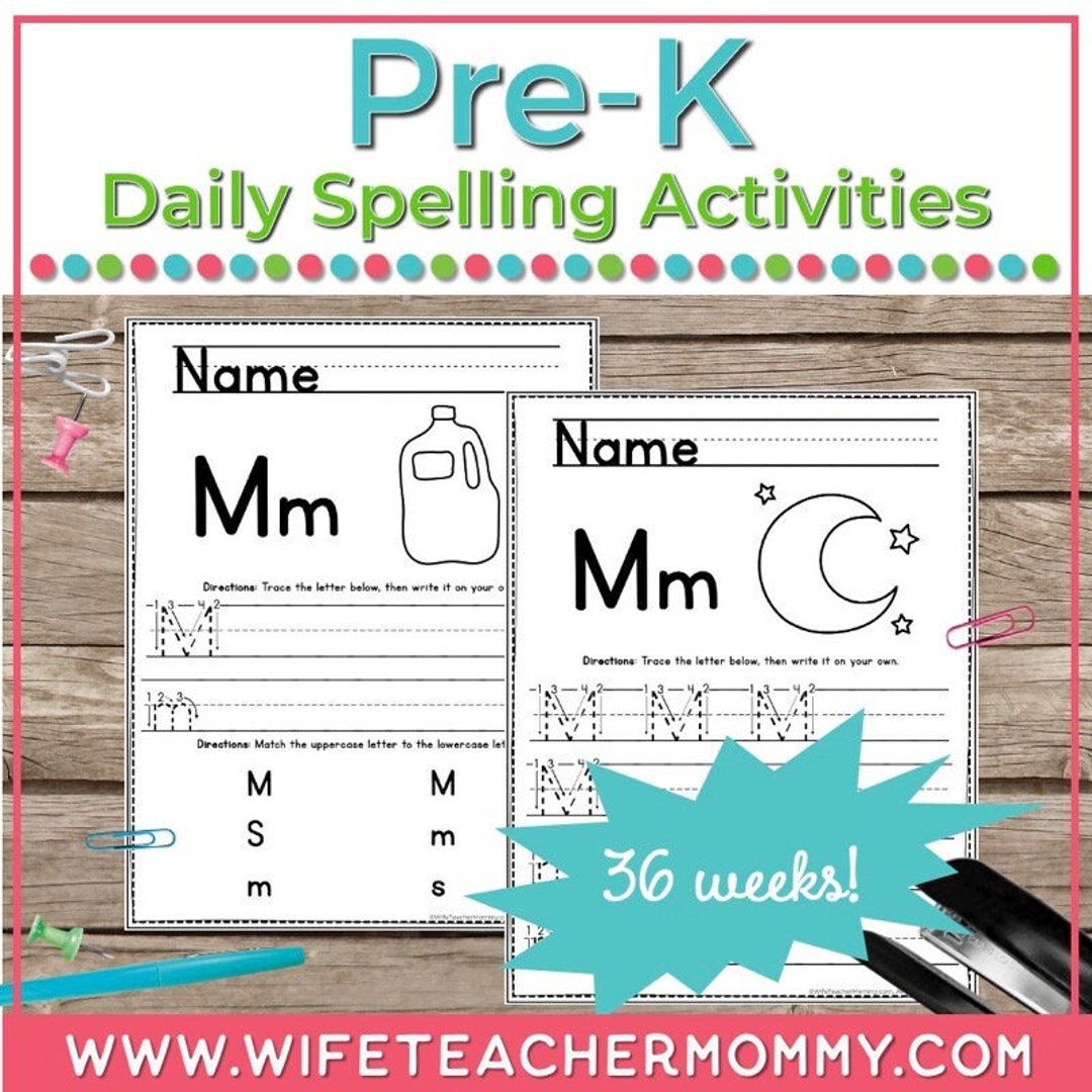 36 Weeks of Spelling for PRE-K GOOGLE - Etsy