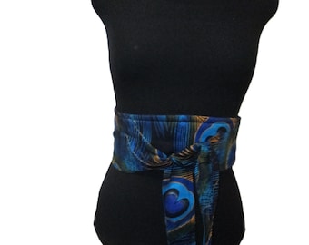Cinturón Obi con estampado africano