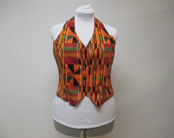 Vest-Halter African Print