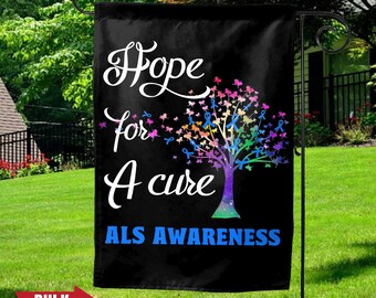 Fuck Als Garden Flag/Als Awareness Garden Flag/Als Disease Support Gifts/Als Disease Garden Flag/Als Ribbon Garden/Mental Health Flag OGQH31