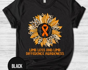 Limb Loss Awareness Shirt/Limb Difference Awareness Shirt/Limb Loss Orange Ribbon/Limb Loss Fighter Shirt/Limb Difference Survivor OGQL61