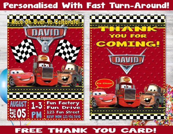 Cars Invitation Cars Birthday Invitation Cars 3 Invitation Etsy Cars Invitation Cars Birthday Invitation Cars 3 Invitation Etsy