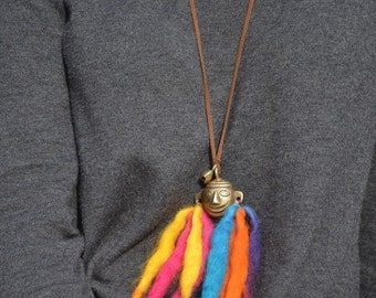Funky  face Necklace., Hippie Necklace, Hippie accessory