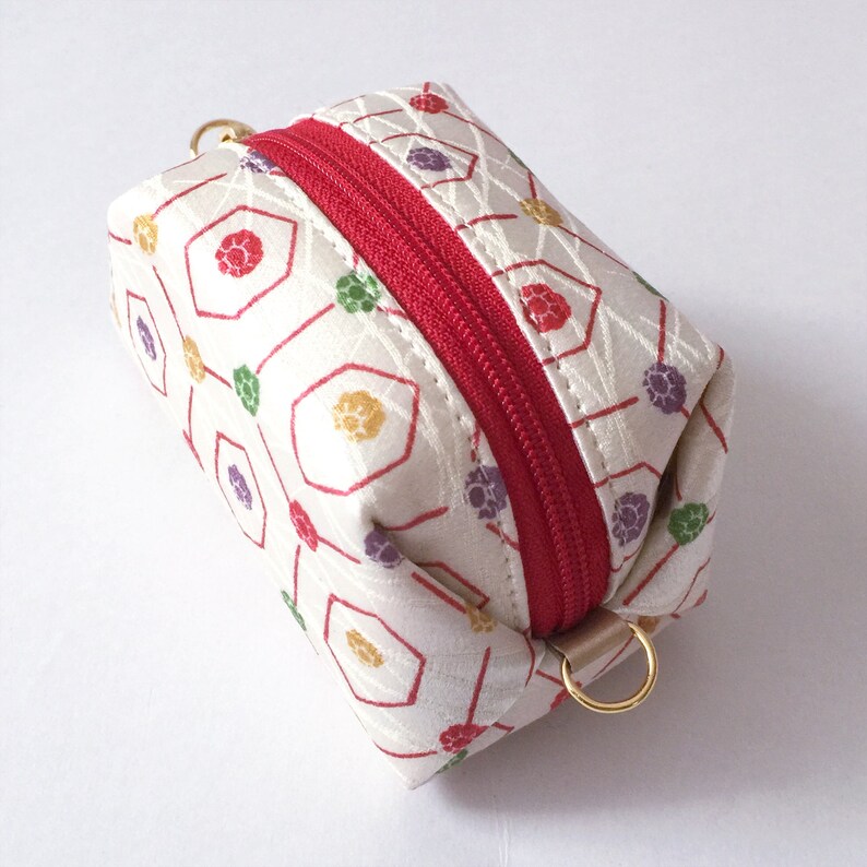 Small Pouch with Japanese traditional pattern Silk Kimono