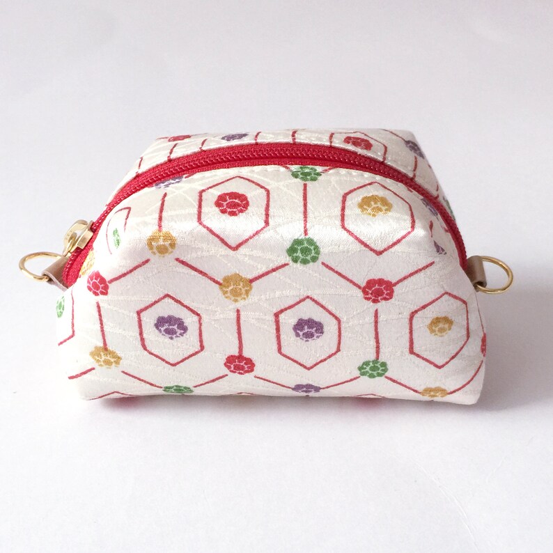 Small Pouch with Japanese traditional pattern Silk Kimono