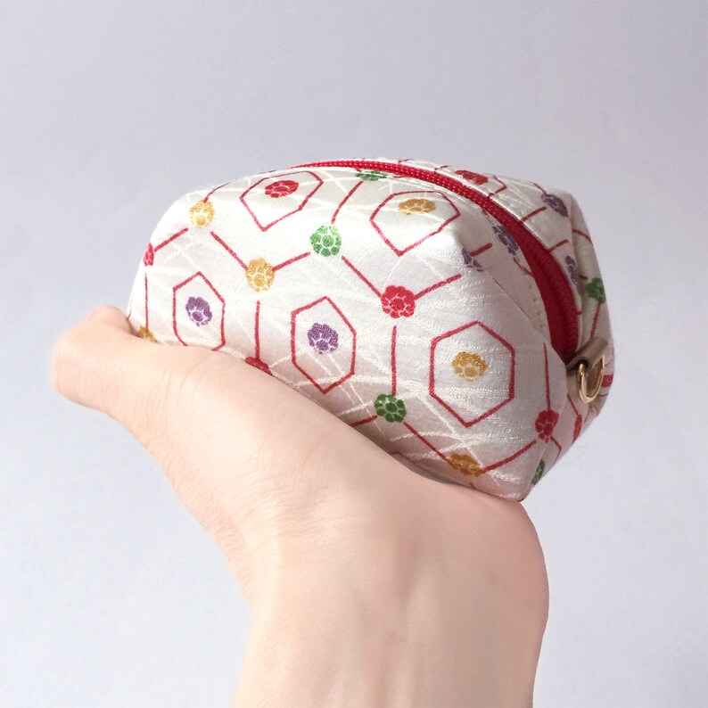 Small Pouch with Japanese traditional pattern Silk Kimono