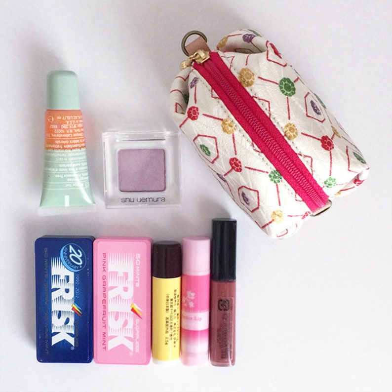 Small Pouch with Japanese traditional pattern Silk Kimono