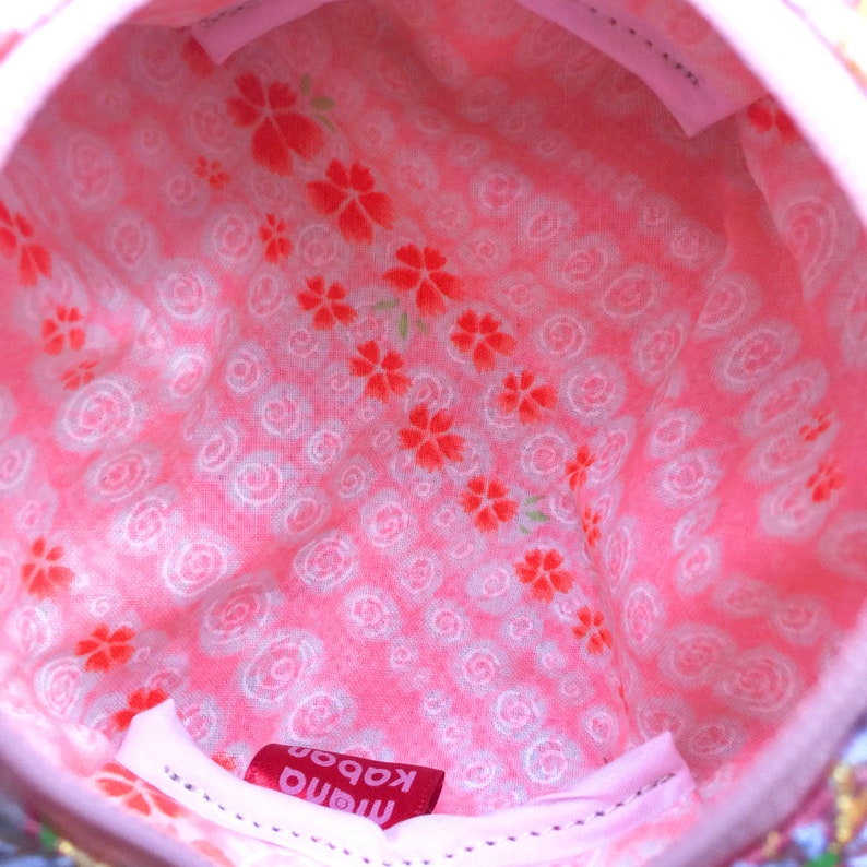 Brocade Medium Pouch with Japanese Traditional Pattern Kimono