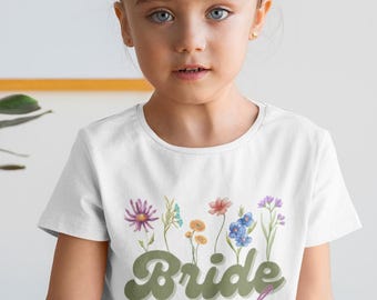 Wildflower Bride Squad T-Shirt: Retro Bridal Party Tee