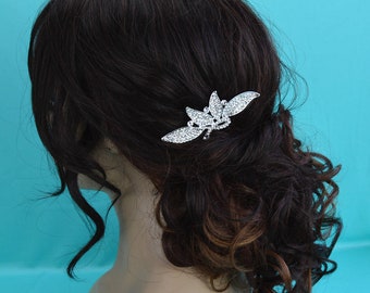 Small Silver Wedding Hair Comb, Rhinestone Bridal Comb, Crystal Wedding Hair Comb, Headpiece, Cute Bridal Side Comb, CO-017