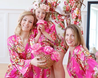 Pink Bridesmaids RobeBridesmaids RobePink and Navy Bridesmaid RobesPink Bridal RobeCotton Pink Bridal Party RobesSuzanne/'s Garden.