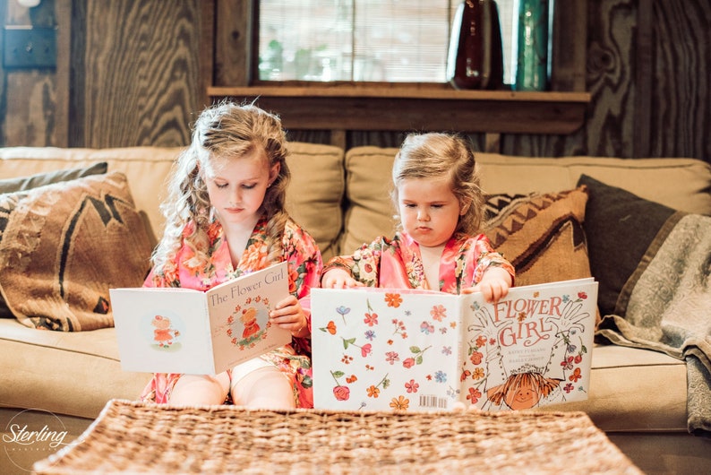 Flower Girl Robe Flower Girl Gift Girls Robes Flower Etsy