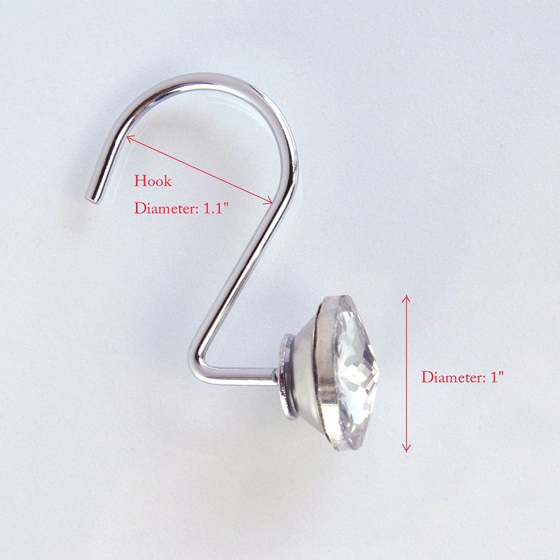 Decorative Shower Curtain Hooks Rings Light Purple Lavender Etsy