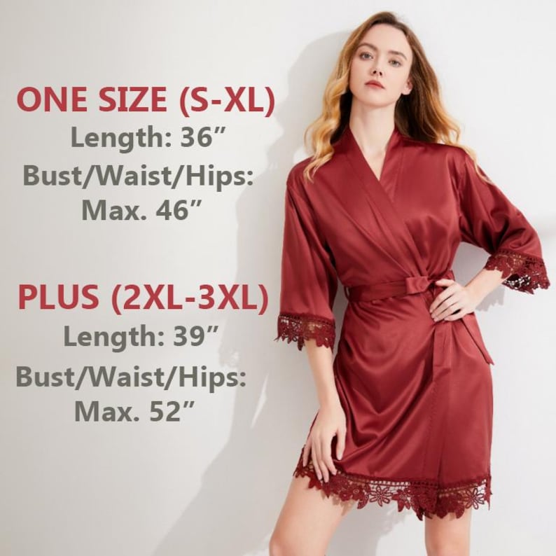 WINE Bridesmaid Robes / Lace Robe / Bridesmaid Gift / Bridal Party ...