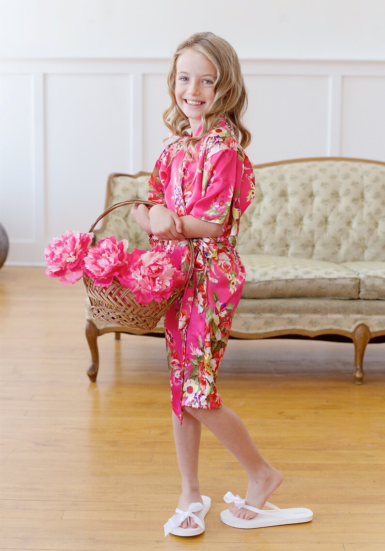 Flower Girl Robe Flower Girl Gift Robes Set Gift Set Satin Etsy