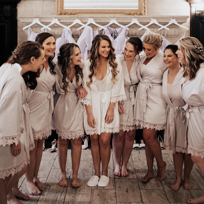 Short Lace Brides Robe - Etsy