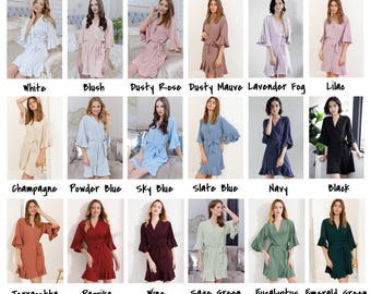 Bridesmaid Gift / Ruffle Robe / Bridal Party Robes / Bridesmaid Robes / Wedding Robes / Wedding Favor / Proposal / Maid of Honor Gift