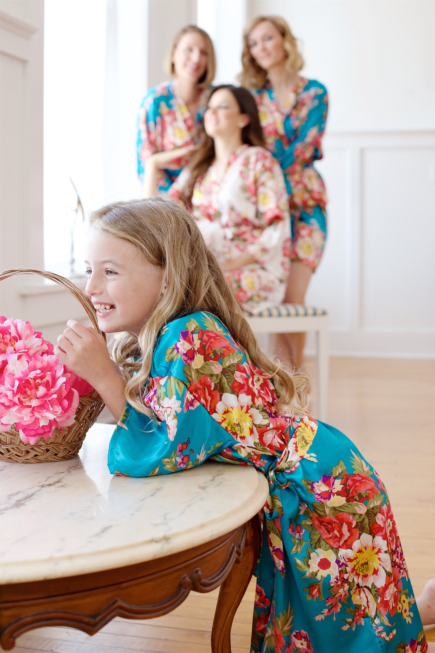 Flower Girl Robe Flower Girl Gift Robes Set Gift Set Satin Etsy