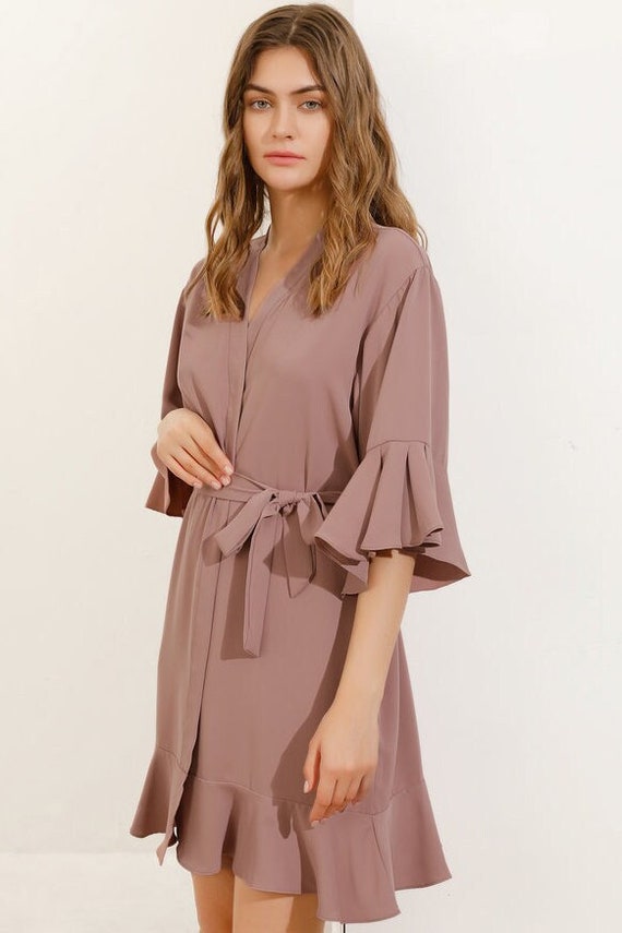mauve bridesmaid robes