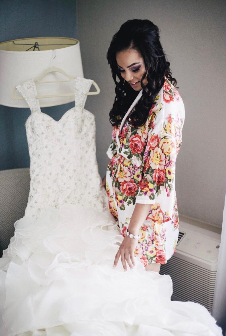 Sale Bridesmaid Robes Bridesmaid Gifts Floral Robe | Etsy