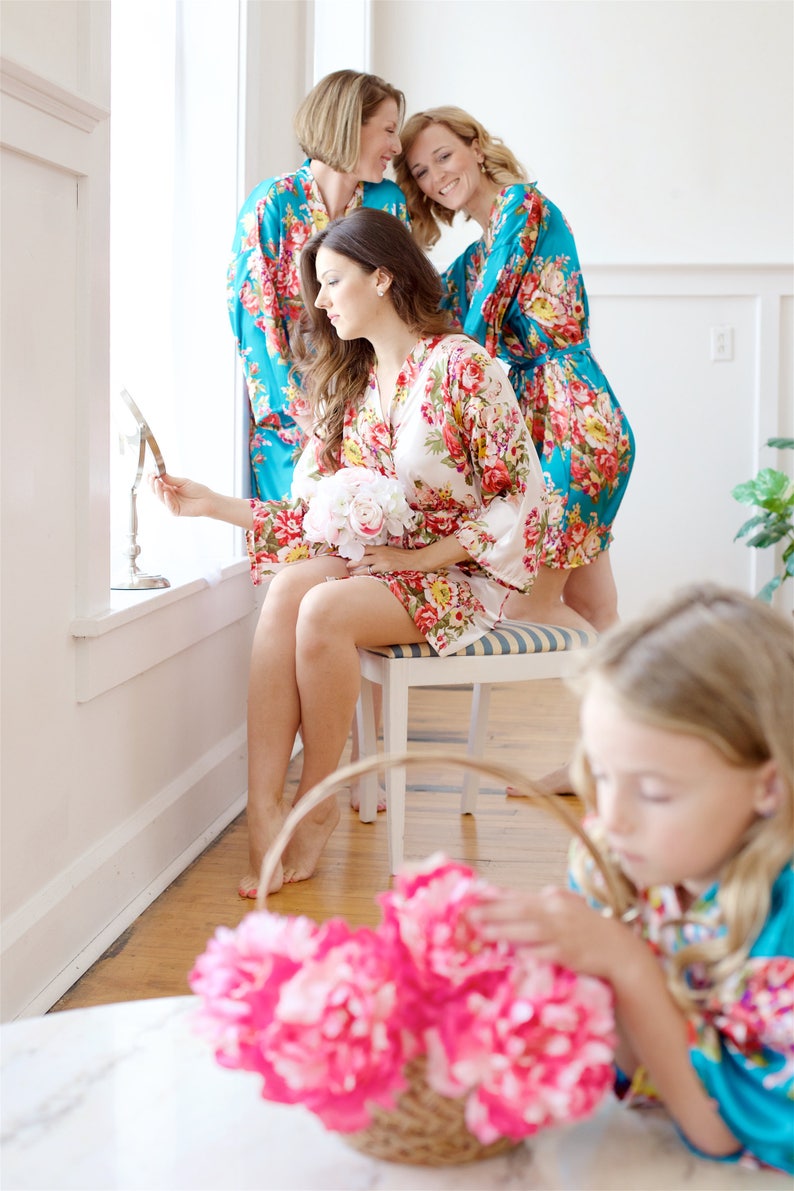 Set of 4 Bridesmaid Robes Bridesmaid Gift Robes for Etsy