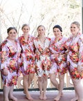 Clearance - PLUS SIZE! Bridesmaid Robes \/ Bridesmaid Gift \/ Floral Robe \/ Bridal Party Robes \/ Satin \/ Wedding Robe \/ Wedding Favor - ROSE