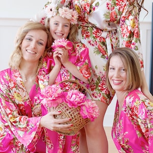 Hot Pink Bridesmaids Robes Hot Pink Bridesmaids Robes