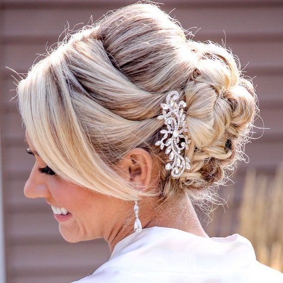 Wedding Hair Comb Bridal Hair Comb Crystal Bridal Comb Etsy