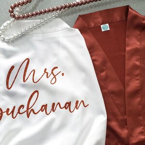 white Lace Bridesmaid Robe Gift Wedding Robes Silky Silk Satin Bridal Party Getting Ready Outfit Gift Favor Maid of Honor Mother of the Bride Groom Proposal Personalized Custom