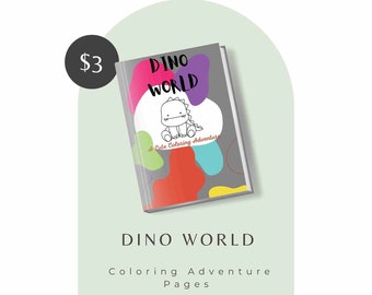 Cute Dino Adventure Printable Coloring Pages