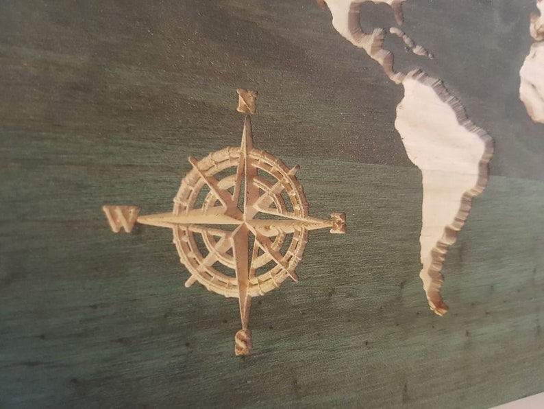 Carved Wooden Map Art Extra Large Map Home Decor Luxury Etsy Canada