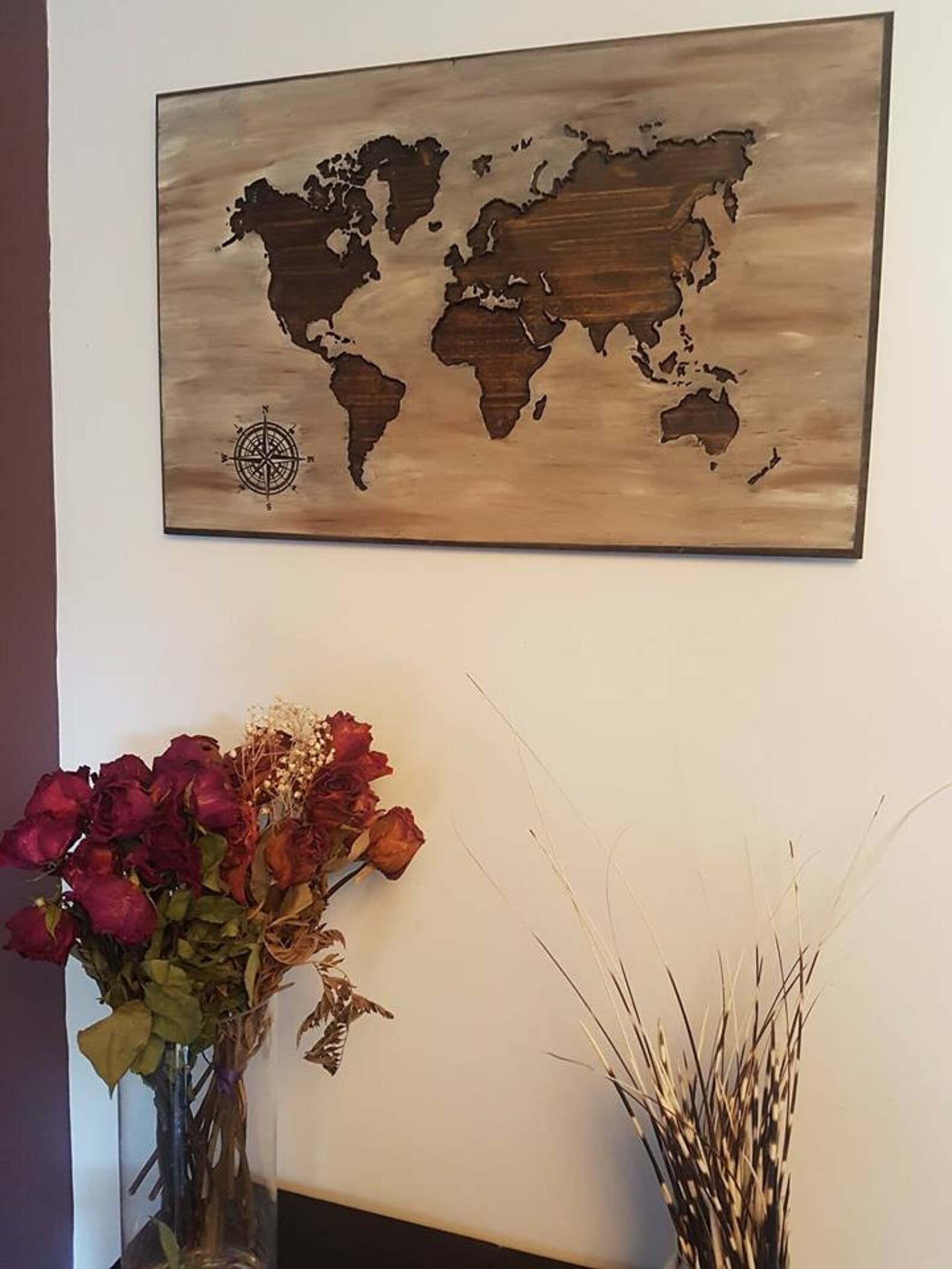 Carved Wooden Map Art Extra Large Map Home Decor Luxury Etsy Canada