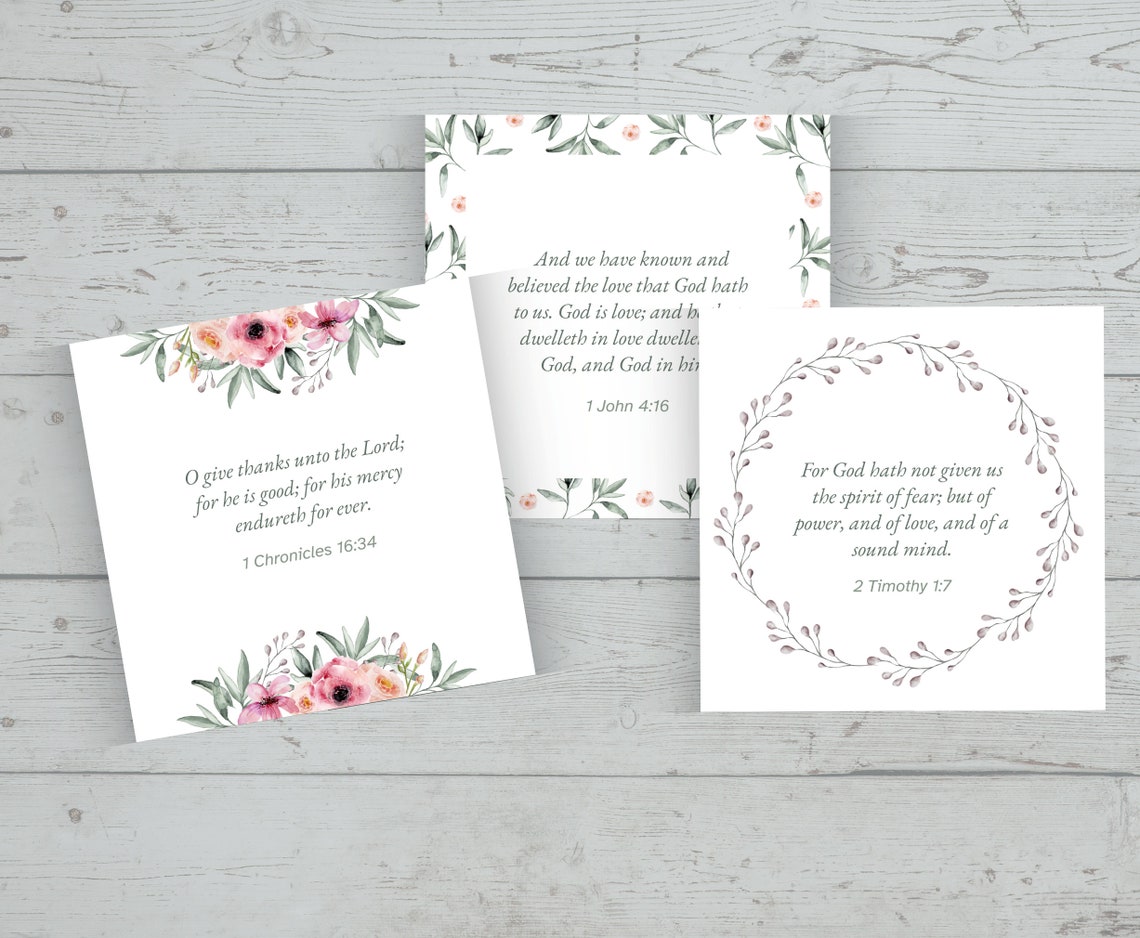 Inspiring Printable Scripture Cards on God's Love for Your - Etsy