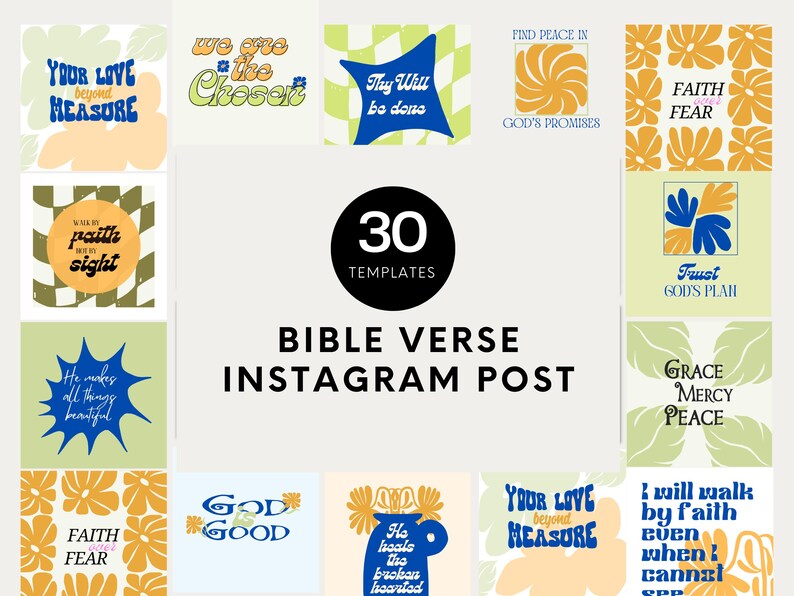 Bible Verse Instagram Template for Canva, Modern Social Media Template ...