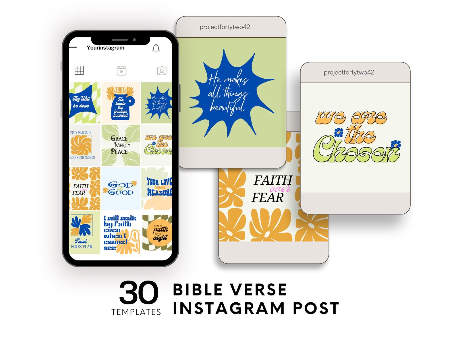 Bible Verse Instagram Template for Canva, Modern Social Media Template ...