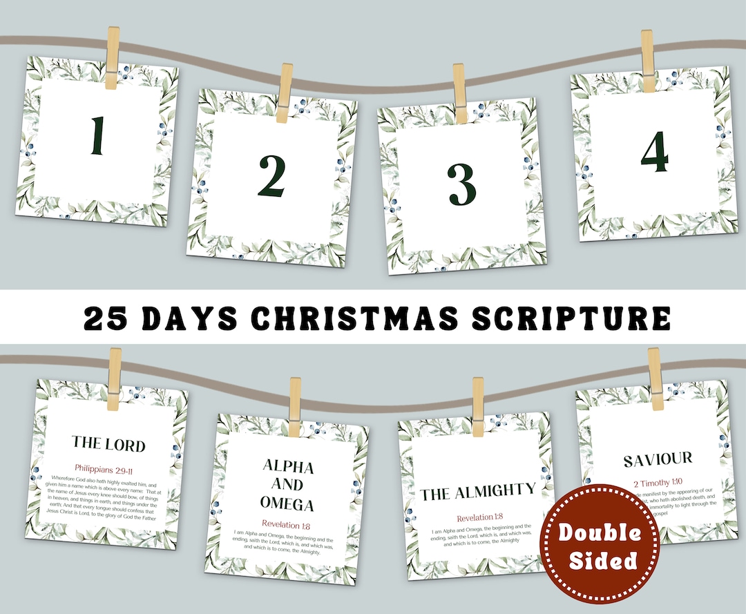 Name of Jesus Advent Calendar Printable Christmas Countdown Bible Name of Jesus Advent Calendar Printable Christmas Countdown Bible