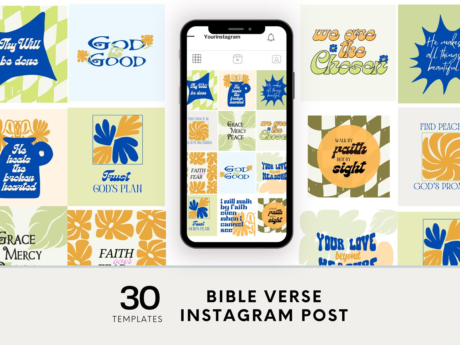 Bible Verse Instagram Template for Canva, Modern Social Media Template ...