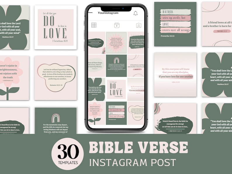 30 Editable Bible Verse Template for Stunning Instagram Posts, Use With ...