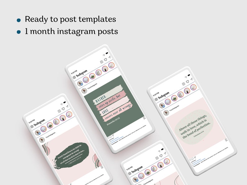 30 Editable Bible Verse Template for Stunning Instagram Posts, Use With ...
