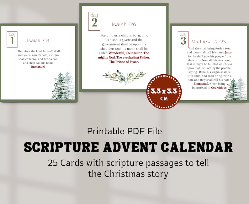 Advent Calendar Printable Advent Story Christmas Countdown Bible