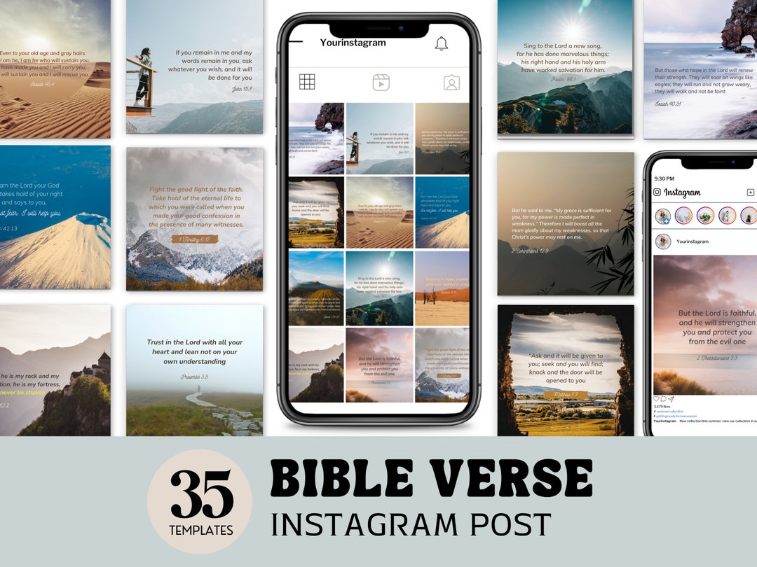 Instagram Template for Christian Social Media Post for Canva Editable ...