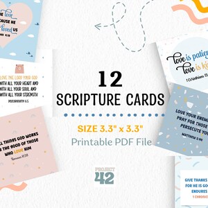 Kids Scripture Cards, Children's Bible Verse Memory, Scripture Card for ...