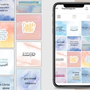 Bible Verse Instagram Templates: Christian Social Media (canva) - Etsy