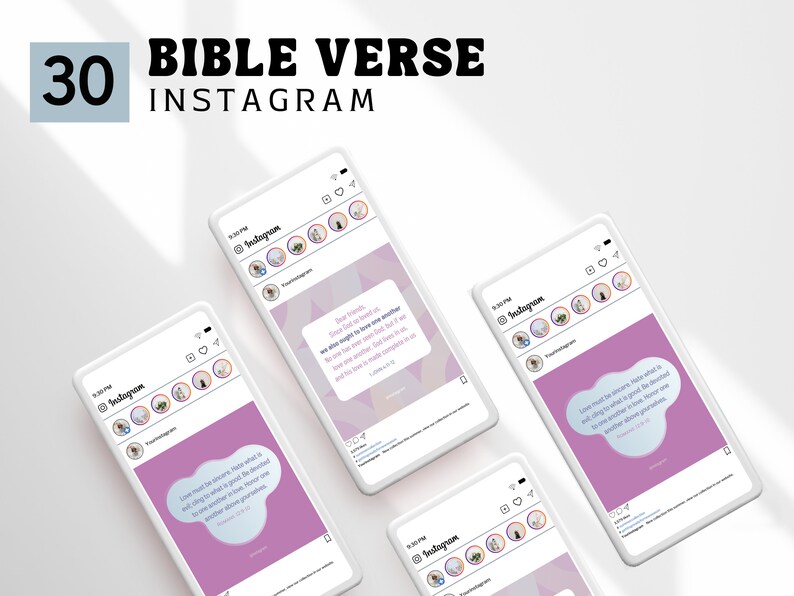 Christian Instagram Template, Canva Template for Church, Bible Verse ...