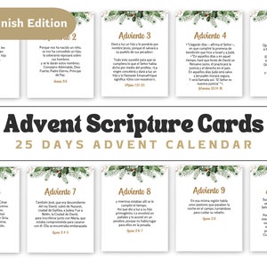 Spanish Scripture Advent Calendar, Christmas Countdown, Spanish ...