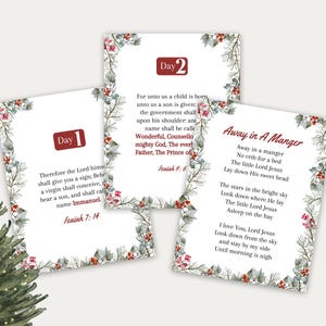 Scripture Advent Calendar Card, Printable Christmas Bible Verses ...