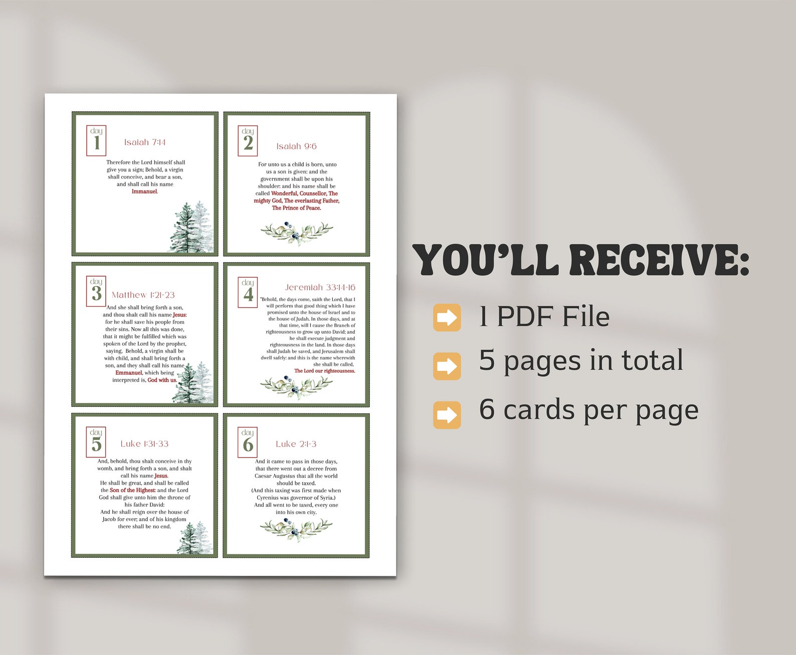 Advent Calendar Printable Advent Story Christmas (Instant Download) - Etsy