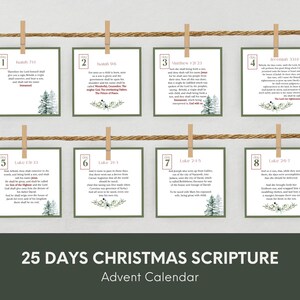 Tarjetas de las Sagradas Escrituras de Adviento de Navidad: Historia de los 25 días de Navidad (Descargar PDF)