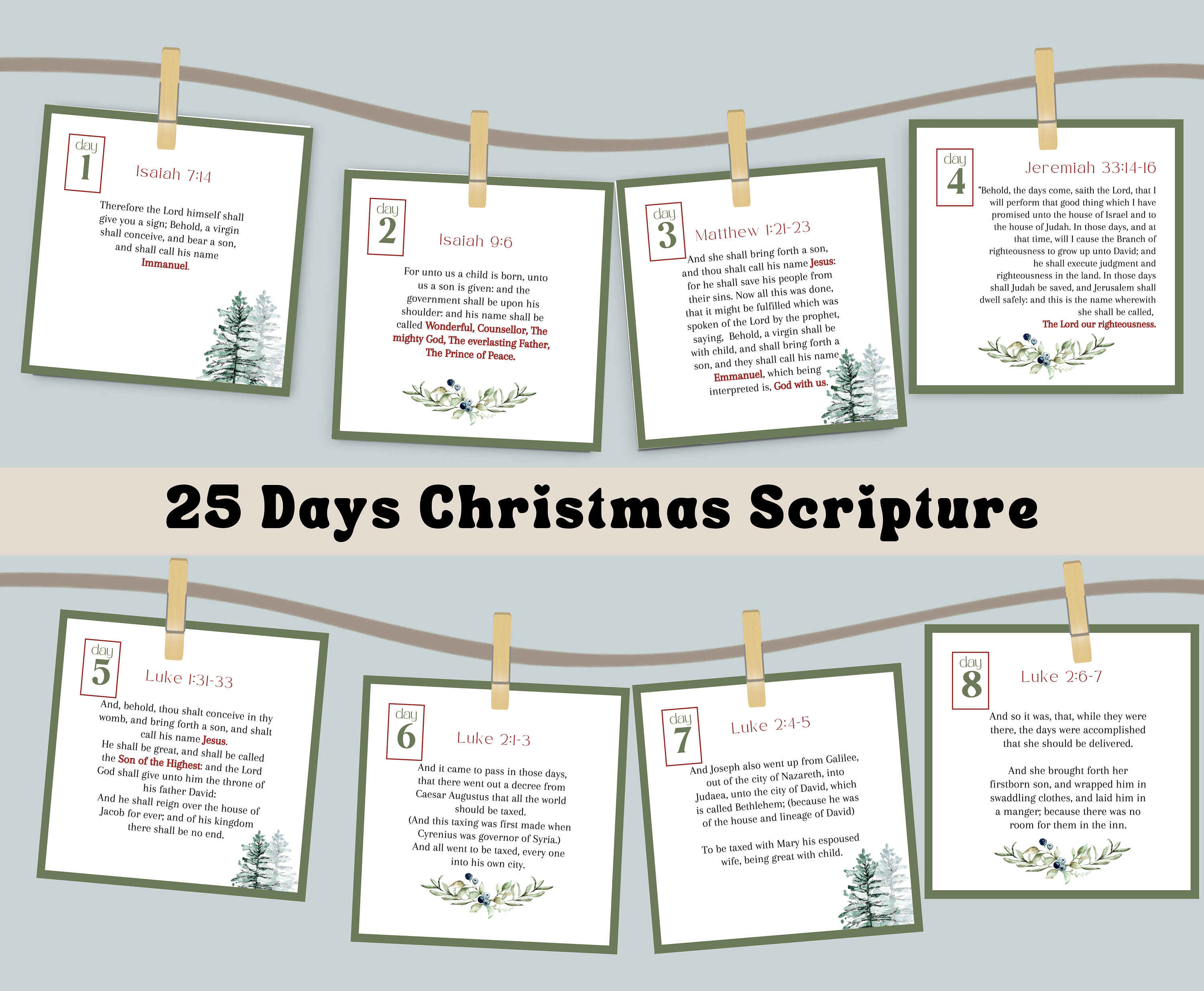 Advent Calendar Printable Advent Story Christmas (Instant Download) - Etsy