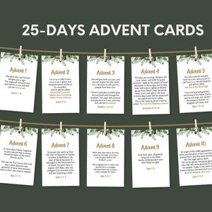 Printable Nativity Story Advent Calendar Cards: Christmas Scripture ...